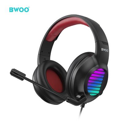 China Hot Selling BWOO Stereo Sound Edging - Computer Sound Headset Stylish Wire Design Gaming Earphone With MIC for sale