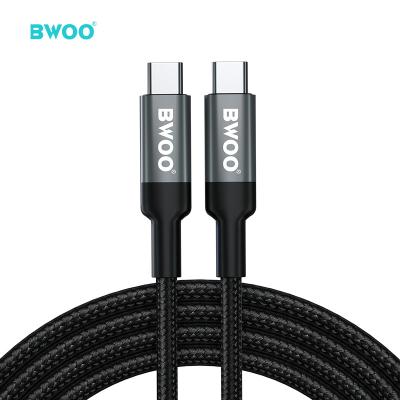 China Wholesale Super Charging+Data Transfer BWOO 5a USB-c Charging Cable Nylon Braided 100w Type C To Type C PD Charging Cable for sale