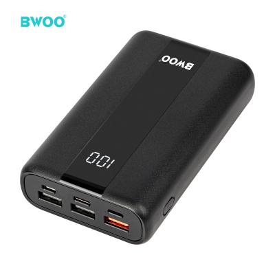 China Fast Charger BWOO New Arrived QC 3.0 Super Slim Power Bank 20000mah Large Capacity Mini Quick Charging Power Bank for sale