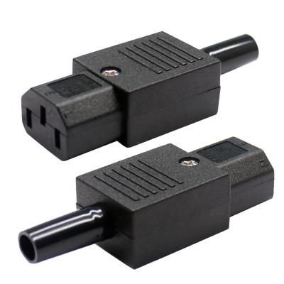 China IEC320 C13 plug adapter application and automotive 250V AC rated voltage IEC 60320 rewireable 3pin plug for sale