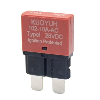 China Black Truck /bus /marine Kuoyuh 28V Series Automatic Thermal Overload Protector Electrical Reset Circuit Breaker for sale