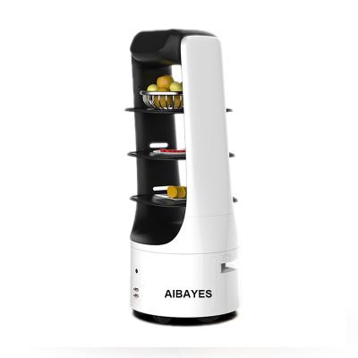 China Hotels Aibayes Smart Navigation Server Contactless Restaurant Fast Food Delivery Robot for sale