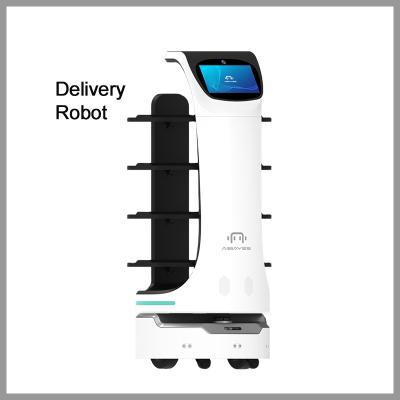 China Hotels Automatic Vegetable Outdoor Food Meal Retaurant Feed Drink Coffee Hospital In Door Home Food Hotel Delivery Robot for sale