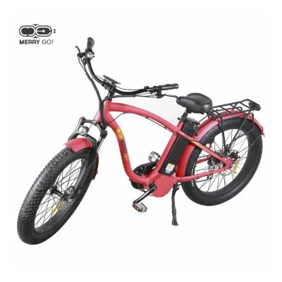 China Fat tire aluminum alloy 48V 1000W 26inch electric bicycle brushless ebike mid drive for sale