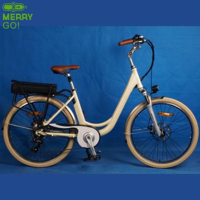 China hot sale aluminum alloy city electric bike with battery under rear rack in china for sale