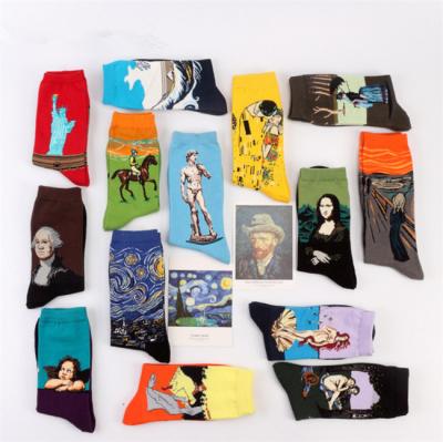 China Art Sock Novelty Fun Cool famous antibacterial thumps socks from Roman Renaissance Baroque Art Cotton for sale