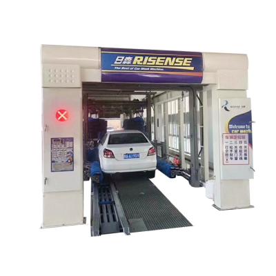 China Risense car wash factory China-chic new best selling high pressure tunnel 9 brushes auto tunnel for car wash for sale