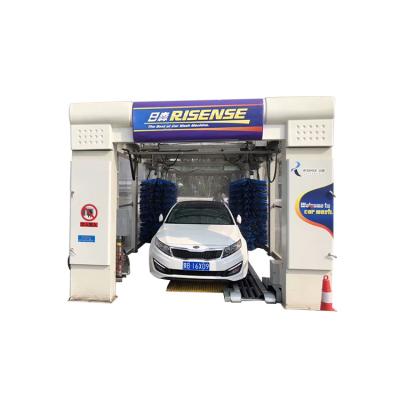 China China-chic New Risense Conveyor Belt Brush Washing Automatic Tunnel Car Wash Machine System Price With Air Dryer for sale