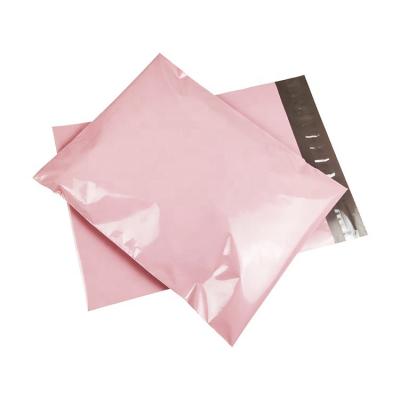 China shoes & Custom Made Messenger Eco-Friendly Logo Pink Plastic Poly Clothing Mailer Mailing Bags For Ship Packing for sale