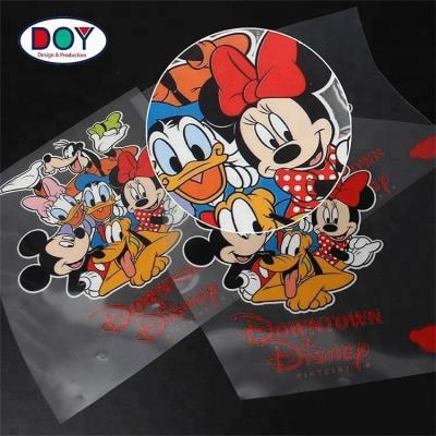 China Wholesale Custom Printing Cartoon Logo Plastisol Heat Transfer Sticker Labels Cheap Viable For Kids Clothes for sale