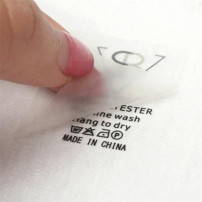 China Viable Wholesale Custom Brand Silk Screen Printing Heat Transfer Wash Care Neck Labels For T Shirts for sale