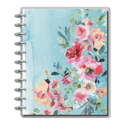 China Custom Happy Diary Hardcover Planner Large Disc Bound 12 Page Planner Monthly Weekly Daily Monthly Planner2022 for sale