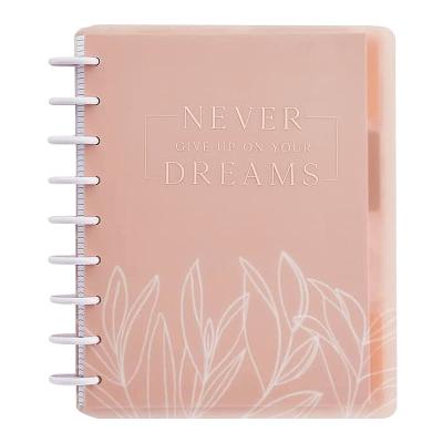 China Custom System 120 Pages Notebooks Hardcover Book Discbound Leather Cover Note Taking Planner Business Meeting for School or Office Diary for sale