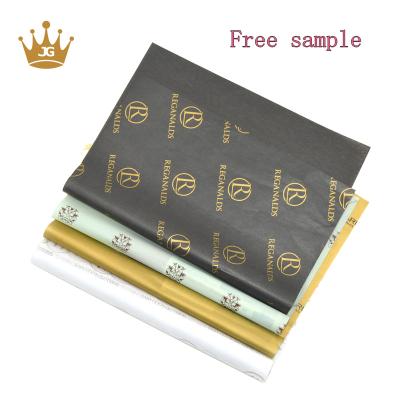 China Moisture proof. Custom Printed Black Or Gold Biodegradable Gift Wrapping Paper With Logo for sale