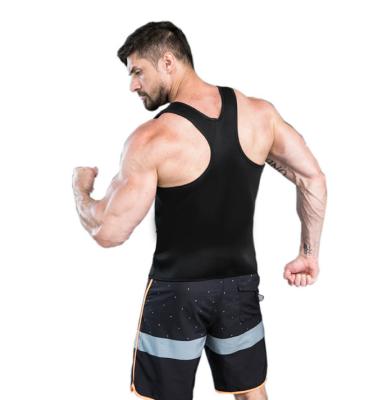 China New Pattern Antibacterial High Quality Men's Neoprene Zipper Vest Man Sweat Vest Neoprene Sauna Waist Trainer for sale