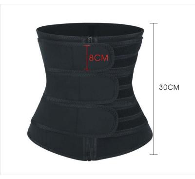 China 2021 Antibacterial Most Fashionable Neoprene Waist Trimmer Belt Neoprene Waist Shaper Neoprene Waist Trainer with 3 Belts for sale