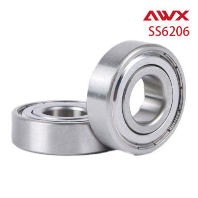 China SS 6206-2Z Steel High Precision Ball Bearings Low Friction Pre Lubrication for sale