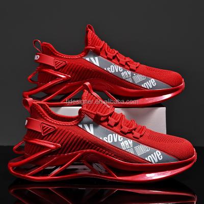 China Fashion Trend Turnschuhe Herren Zapatillas De Moda Mesh PU Air Cushion Upper Sole Rubber Man Marked Sports Shoes Shape Sneakers for sale