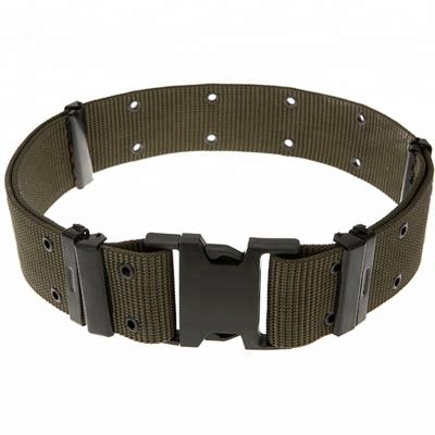 China Wholesale Custom Adjustable 125cm Length PP Webbing Military Belt With Plastic Buckle for sale