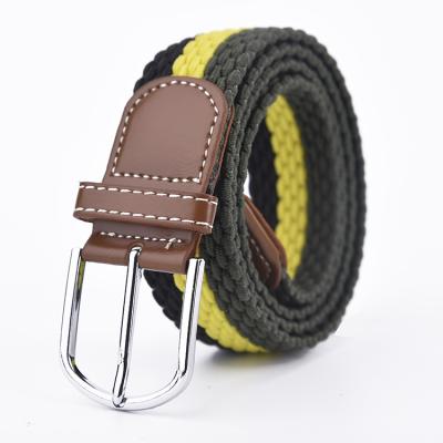 China Wholesale China Fashion Durable Elastic Woven Polyester Braided Rope Men Fashion Belts for sale