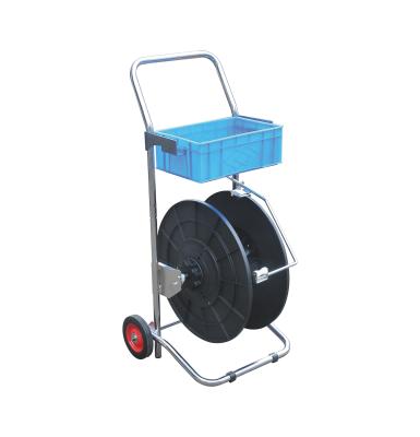 China Large Storage Wheels Drop Heavy Duty PP PET Packing Storage Tape Tool Trolley Dispenser for sale