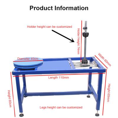 China Semi-automatic Food Stretch Wrapping Machine Plastic Film Roll Dispenser For Carton Packing for sale