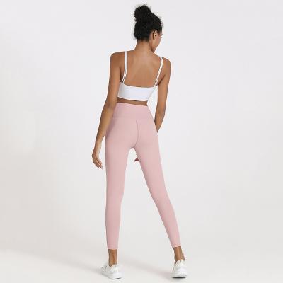 China Lulu's New Breathable Exercise Yoga Suit Shockproof Back Strap Brings Together A Two-Piece Pair Of Yoga Pants And Bra Fitness Suit for sale