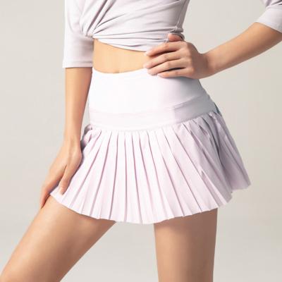 China Lulu Summer Sports Fitness Breathable Border Women Outdoor Quick Dry Skirts Running Gym Breathable Skirts Pleated Skirts for sale