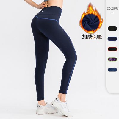 China Lulu Sports Pants Women's Breathable Sports Amazon Plus Velvet Pants Autumn Warm Pants Running Yoga Gaiters for sale