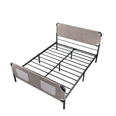 China 2020 Latest Design High Quality Steel Frame Bedroom Furniture Queen Size Bed Storage 2020 With Storage Bags for sale