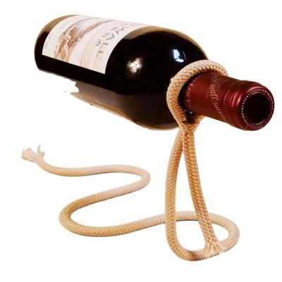 China Gifts Metal Viable Diy Fashion Wine Rack Holder Storage Rack Wine Floating Bottle Holder for Decoration for sale