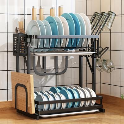 China Metal Wall Mounted Dish Rack Drying Dish Large Sustainable Foldable Stainless Steel Organizer Drying Racks Kitchen for sale