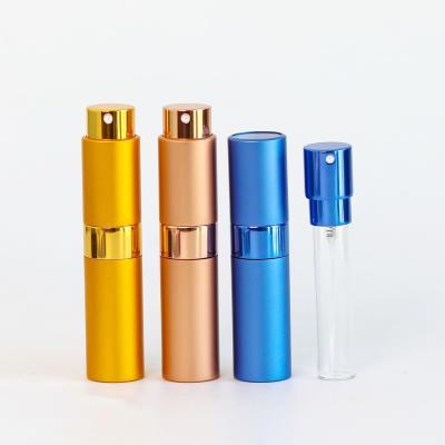 China 10Ml Perfume Cosmetic Twist Up Perfume Bottle Aluminum Spray Bottle Twist for sale