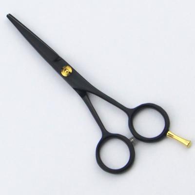 China Sharpen Black Hairdressing Scissors / Professional Curved Scissors For Dog Grooming for sale