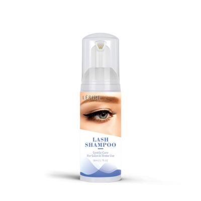 China OEM Safe Private Label ODM Lerish Logo Eyelash Shampoo Custom Foam & Brush 60ml Lash Cleanser For Oil Free for sale