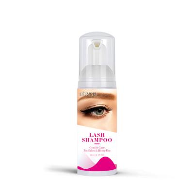 China Lerish Safe High Quality Custom Eyelash Mousse Eyelash Remover Vegan Lash Cleansing Shampoo Bottles Organic Shampoo For Eyelash for sale