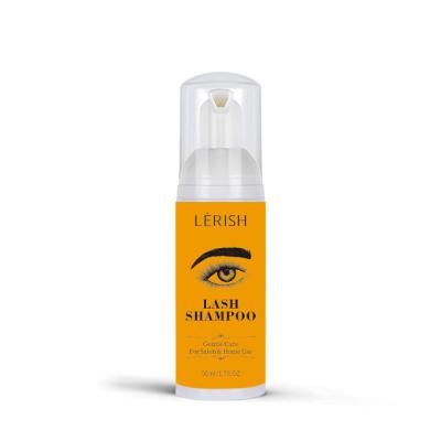 China NEW Lash Shampoo Custom Makeup Remover Wholesale Safe Mild Oil Free Eyelash Extension Shampoo from LERISH for sale