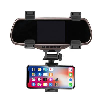 China XMXCZKJ 360 Degree Adjustable Car Phone Holder Car Rearview Mirror Mount Phone Holder For iPhone Samsung GPS Smartphone Holder Universal for sale