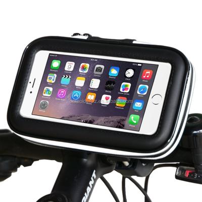 China 360 Degree Rotating Case Universal Waterproof Bicycle Mount Cradle Mount Cradle Dust Rain Snow Resistant For Smart Phone 5.7' iPhone 8 for sale