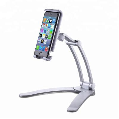 China Kithchen Universal Aluminum Wall Mount Bracket Pillow Table Desk and Cells Android Phone Holder for sale