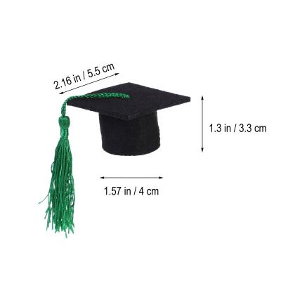 China Promotional Gift Mini Doctorial Hat Graduation Gifts With Tassels Wine Bottle Toppers Caps Covers Party for sale