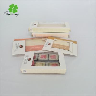 China Luxury Disposable Sushi Bento Packaging Container Take Away Gift Box Cardboard With Clear Handle Window for sale