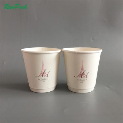 China Factory Disposable Double Wall Coffee Paper Cup Qatar Market Use for sale