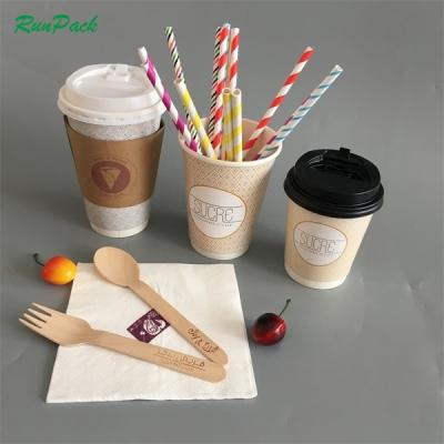 China Custom logo hot takeway biodegradable disposable paper compostable coffee cups recyclable large paper cup 4oz 8oz 12oz 16oz 24oz for sale