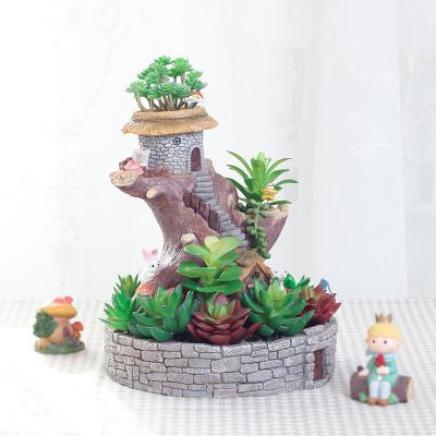 China Large Succulents Plant Pot Succulents Plant Resin Flower Pots Succulents Plant Pastoral Wholesale Creative Super Pot for sale