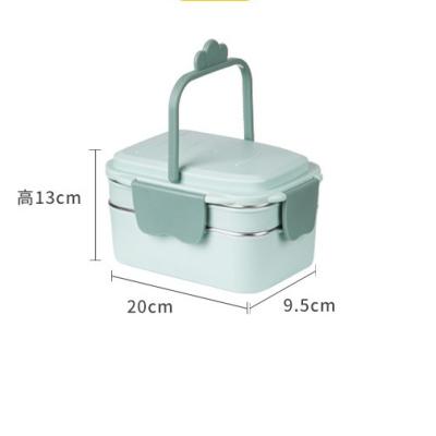 China Carrot Shape Food Storage Food Container Double-layer Stored Portable Lunch Box for sale