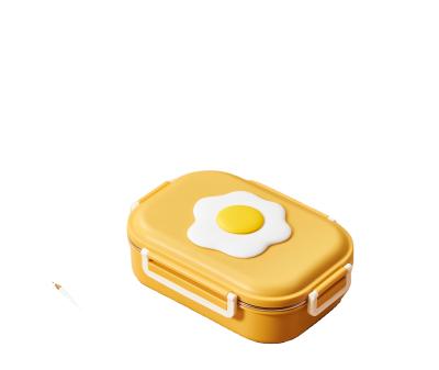 China Viable Two Compartments Poached Egg Shape Food Container Food Storage Snack Storage Lunch Box for sale