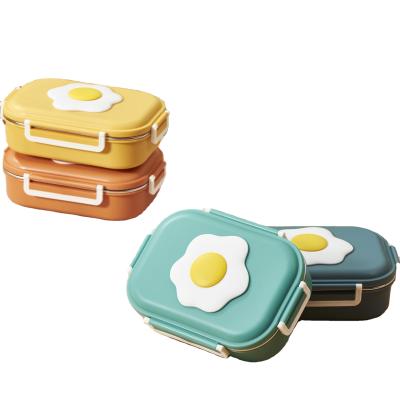 China Stored Four Compartments Poached Egg Shape Food Container Food Storage Snack Storage Lunch Box for sale