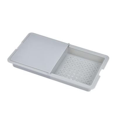 China Sustainable Popular Hot Sale Kitchen Accessories Cutting Board Support Plastic Storage Containers for sale