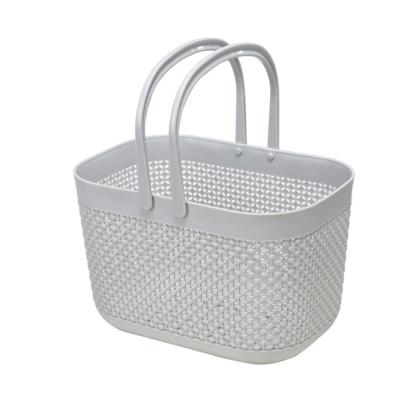 China Sustainable High Quality Plastic PP Grocery Basket Bedroom Sundries Storage Basket for sale